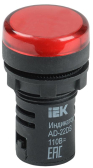Лампа AD22DS LED матрица 22мм красная 24В AC/DC - IEK (ИЭК), артикул BLS10-ADDS-024-K04