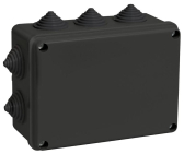 Коробка расп. КМ41241 150х110х70мм IP44 10 вв. черная | UKO11-150-110-070-K02-44 | IEK - артикул UKO11-150-110-070-K02-44