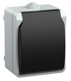 ФОРС Розетка наружная с заземлением с крышкой IP54 - IEK (ИЭК), артикул ERS12-K03-16-54-DC