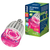LED-M80-20W/SP/E27/CL ALS55WH Лампа LED для растений, IP54. "M", прозрачная колба. Материал корпуса алюминий. Упаковка . | 11098 | Uniel - артикул 11098