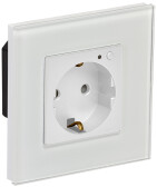 iTEQ SMART-розетка 16А WIFI+BLE стекл/р. з/ш. бел. | IT-R16SFWBG-K01 | ONI - артикул IT-R16SFWBG-K01