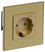 iTEQ SMART-розетка 16А WIFI+BLE стекл/р. з/ш. зол. | IT-R16SFWBG-K22 | ONI - артикул IT-R16SFWBG-K22