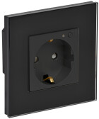 iTEQ SMART-розетка 16А WIFI+BLE стекл/р. з/ш. черн. | IT-R16SFWBG-K02 | ONI - артикул IT-R16SFWBG-K02