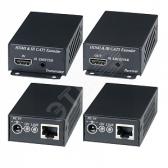 Комплект для передачи (удлинитель) HDMI сигнала с ИК повторителем по одному кабелю. (HE02EI) - SC&T, артикул sct0388