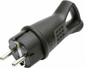 RPG16-30-442 Вилка угловая с/з, каучук 250В, 16A, IP44, серия Одри, черный | 32843 | STEKKER - артикул 32843