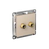 AtlasDesign Аудиорозетка двойная, ПЕСОЧНЫЙ | ATN001287 | Systeme Electric - Systeme Electric, артикул ATN001287