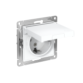 AtlasDesign Лотос Розетка с заземл. со шторками с крышкой, 16А, IP20, механизм | ATN001346 | Systeme Electric - артикул ATN001346