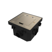 MultiDesk Лючок на 2 модуля IP44 с монтажной коробкой для бетонных полов НИКЕЛЬ, тип MDK20 | MDK20202NC | SE - артикул MDK20202NC