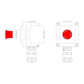 Взрывонепроницаемый пост управления из алюминия LCSD-01-B-MC-P6R(11)x1-PCMB-KAEPM3MHK-20 - артикул LCSD21000034