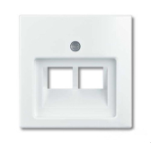 ABB Basic 55 Альп. белый Накладка 2-ой ТЛФ/комп розетки наклонной | 1753-0-0095 | 2CKA001753A0095 | ABB - артикул 2CKA001753A0095