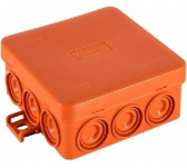 JBL085 Коробка огн. E60-E90,о/п 85х85х38,без галогена, 12 вых., IP55, 4P, (0,15-2,5мм2), цвет оранж | 43155HF | Ecoplast - артикул 43155HF
