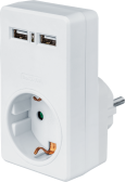 Адаптер 61 699 NAD-USB02-1E-C-WH с/з 1 гн. USB2.1A |61699 |Navigator - артикул 61699