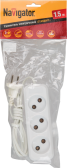 Удлинитель 71 448 NPE-S1-03-150-X-2x0.75 б/з 3 гн. ШВВП 1.5м |71448 |Navigator - артикул 71448