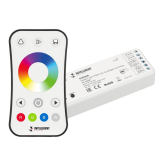 INTELLIGENT ARLIGHT Диммер SMART-SET-PWM-104-52-RGBW-SUF White (12-24V, 4x4A, ПДУ RING 10кн, 2.4G) (IARL, IP20 Пластик, 5 лет) | 036187 | Arlight - артикул 036187