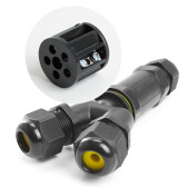 LD522/LD529 Соединитель-коннектор для проводов Y 3-контактный, водонепрониц. (клемма 3pin), черный | 41461 | Feron - артикул 41461