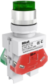 Кнопка зеленая ABLFP 22мм LED 220В ВK-22 (25026DEK) - артикул 25026DEK