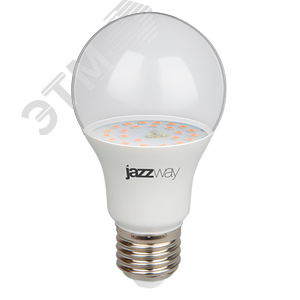 Лампа светодиодная LED 15Вт A60 Е27 прозрачная ( для растений) - Jazzway