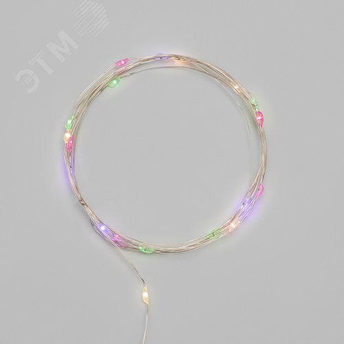 Гирлянда светодиодная Роса 2м 20 LED мультиколор IP20 2хАА (в комплект не входят) - артикул 302-059