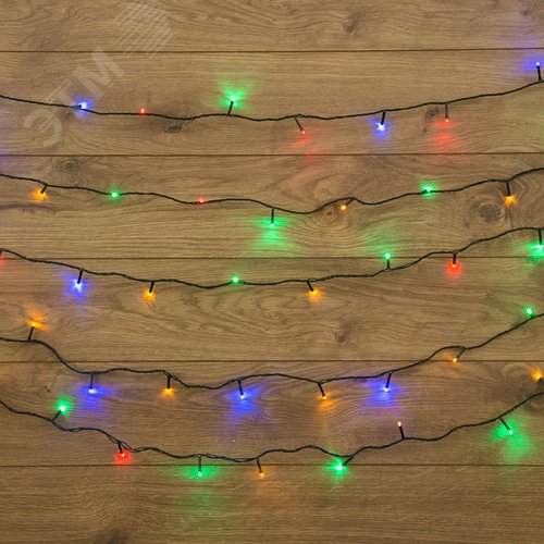 Гирлянда Твинкл Лайт 15 м, темно-зеленый ПВХ, 120 LED, мультиколор - фото 2