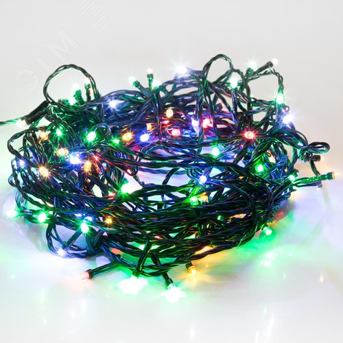 Гирлянда Твинкл Лайт 15 м, темно-зеленый ПВХ, 120 LED, мультиколор - NEON-NIGHT