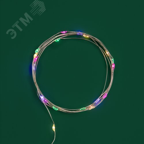 Гирлянда светодиодная Роса 2м 20 LED мультиколор IP20 2хАА (в комплект не входят) - фото 4