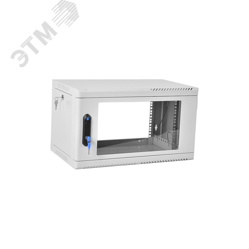 Шкаф телекоммуникационный настенный сварной 6U (600 х 350) съёмные стенки, дверь стекло - фото 3