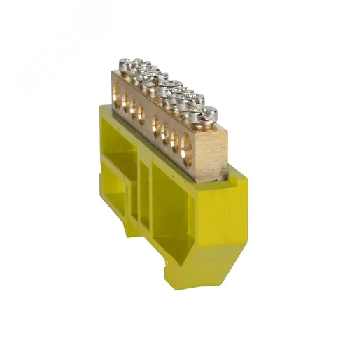 Шина нулевая с изолятором OptiKit BB-D-PE-DIN-14-8х12-желтый - КЭАЗ Optima