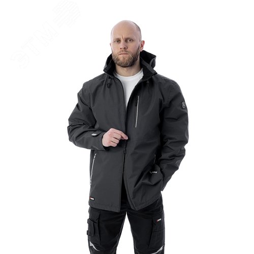 Летняя куртка-парка Brodeks KS213, черный (S) - Brodeks