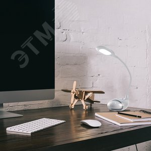 Светильник настольный светодиодный 7w 6000-6500К диммируемый белый (DE1730) - фото 3