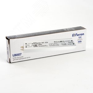 Трансформатор электронный для светодиодной ленты 30W 12V IP67 (драйвер), LB007 FERON | 48053 | FERON - фото 6