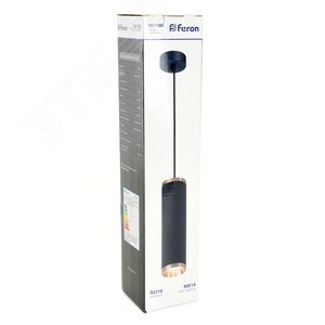 Светильник потолочный на подвесе MR16 35W, 230V, GU10,  чёрный, античное золото D55*H200 ML1908 | 48853 | FERON - фото 9